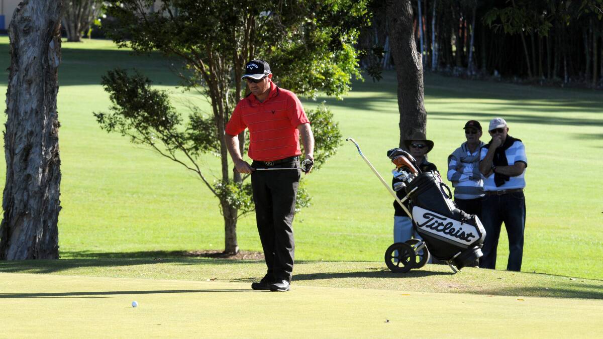 Good win: Dave Brandston had a victory at the Victorian Classic. He's pictured here playing the Port Macquarie Golf Club Better Homes Pro-Am last year. Pic: PETER GLEESON