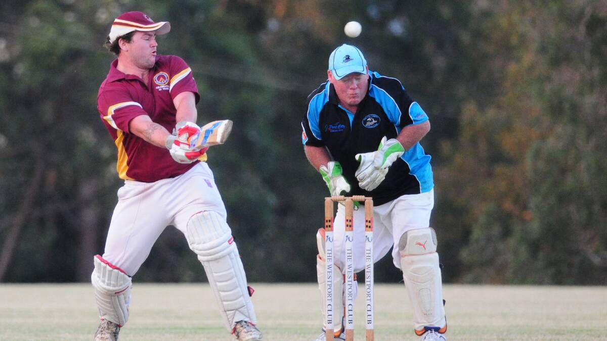 Josh Hyde, seen here batting against Port City Leagues Magpies, scored 81 not out on Saturday.