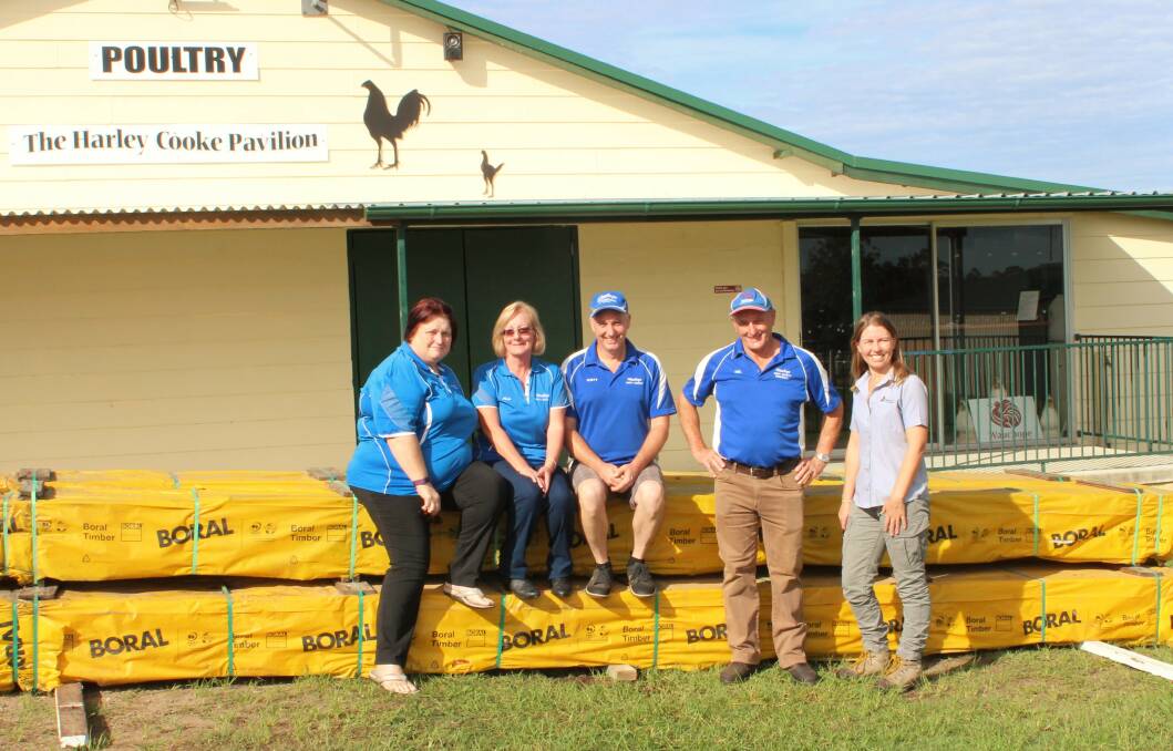Thank you: Wauchope Show Society representatives Heather Lattimore, Anne Watkins, Scott Balmer, Neil Coombes with Forestry Corporation's Sandra Madeley.