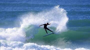 Kelly Mills surfing at Bonny Hills. Picture supplied by Kenny Little